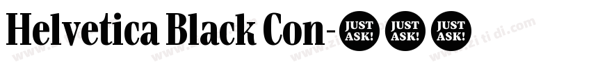 Helvetica Black Con字体转换